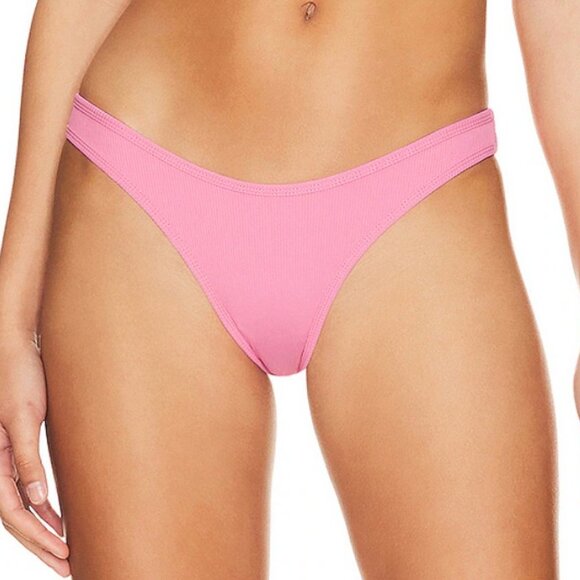 L*Space Ribbed Whiplash Bikini Bottom - Guava - Picture 1 of 10